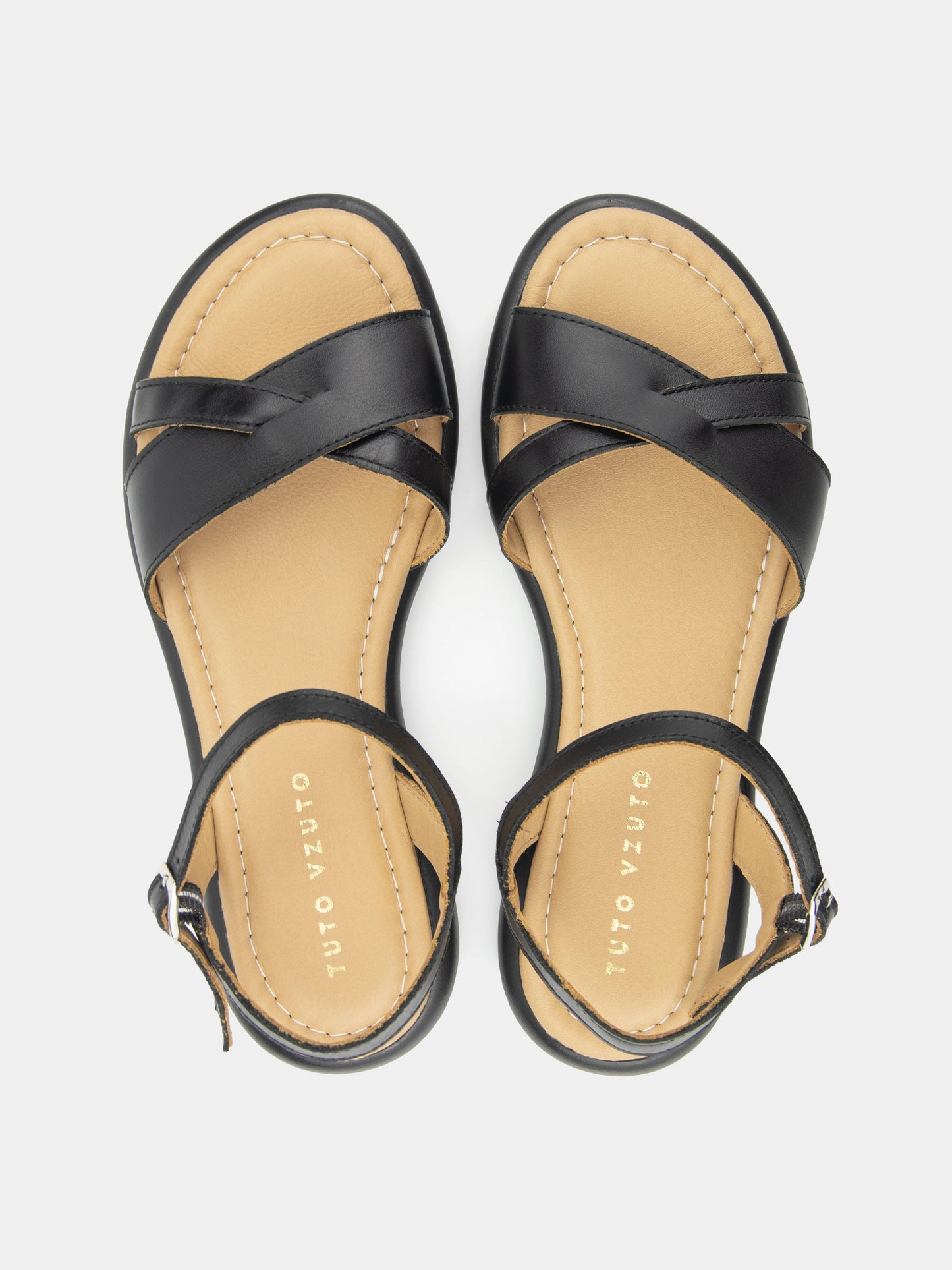 JOELLE сандалі чорні шкіряні