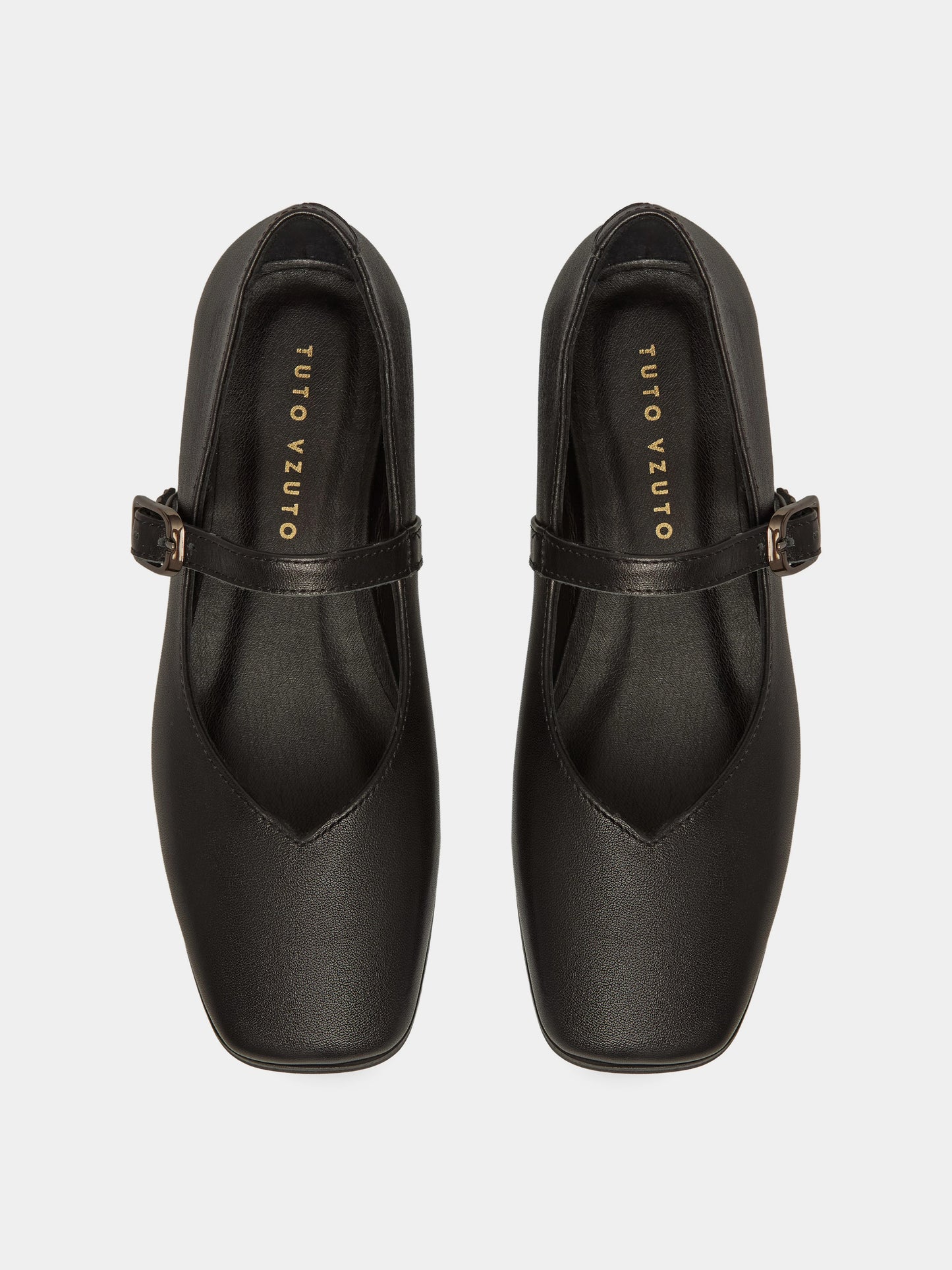 YUKI балетки з ремінцем чорні шкіряні