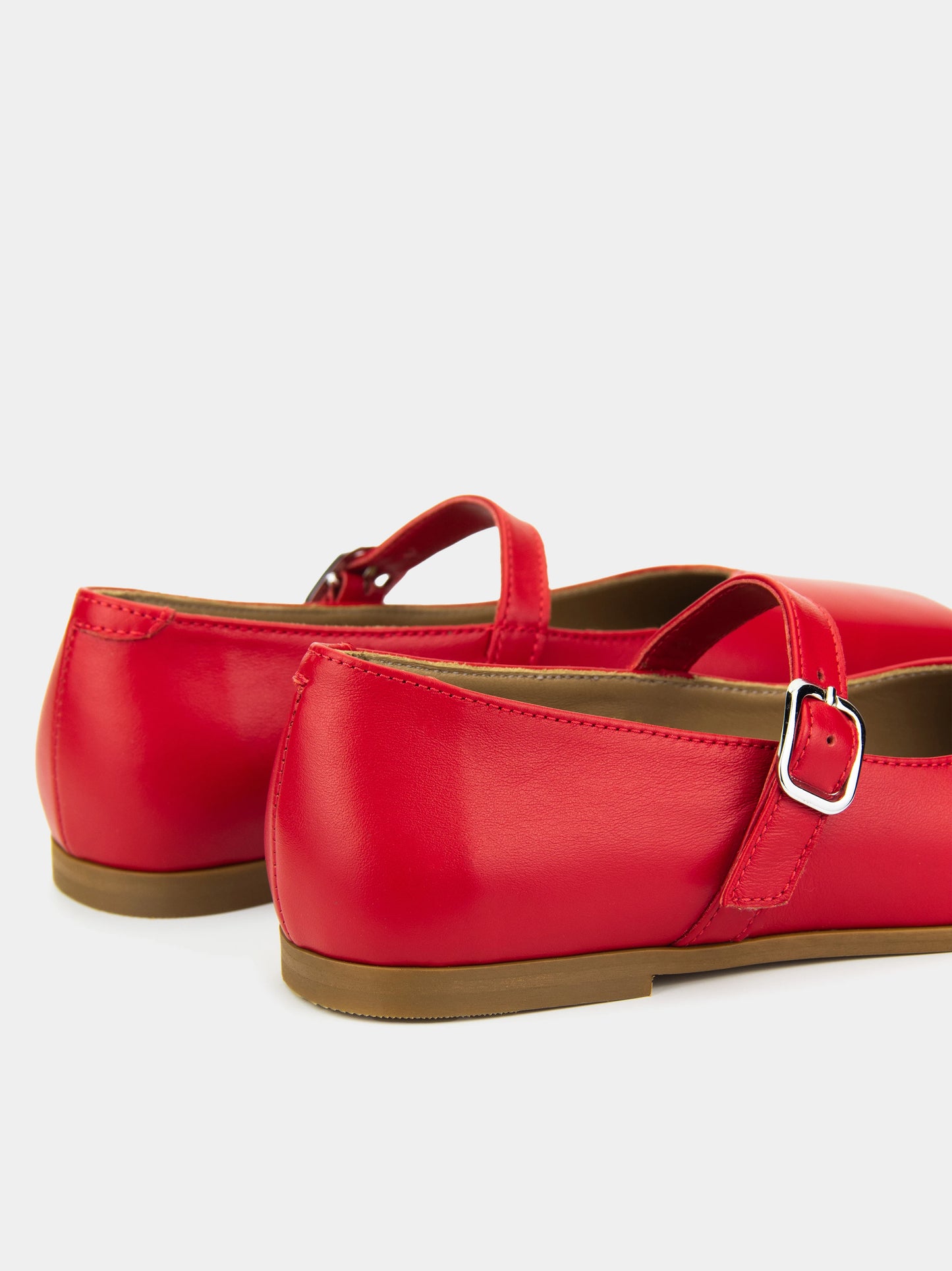 YUKI балетки з ремінцем червоні шкіряні