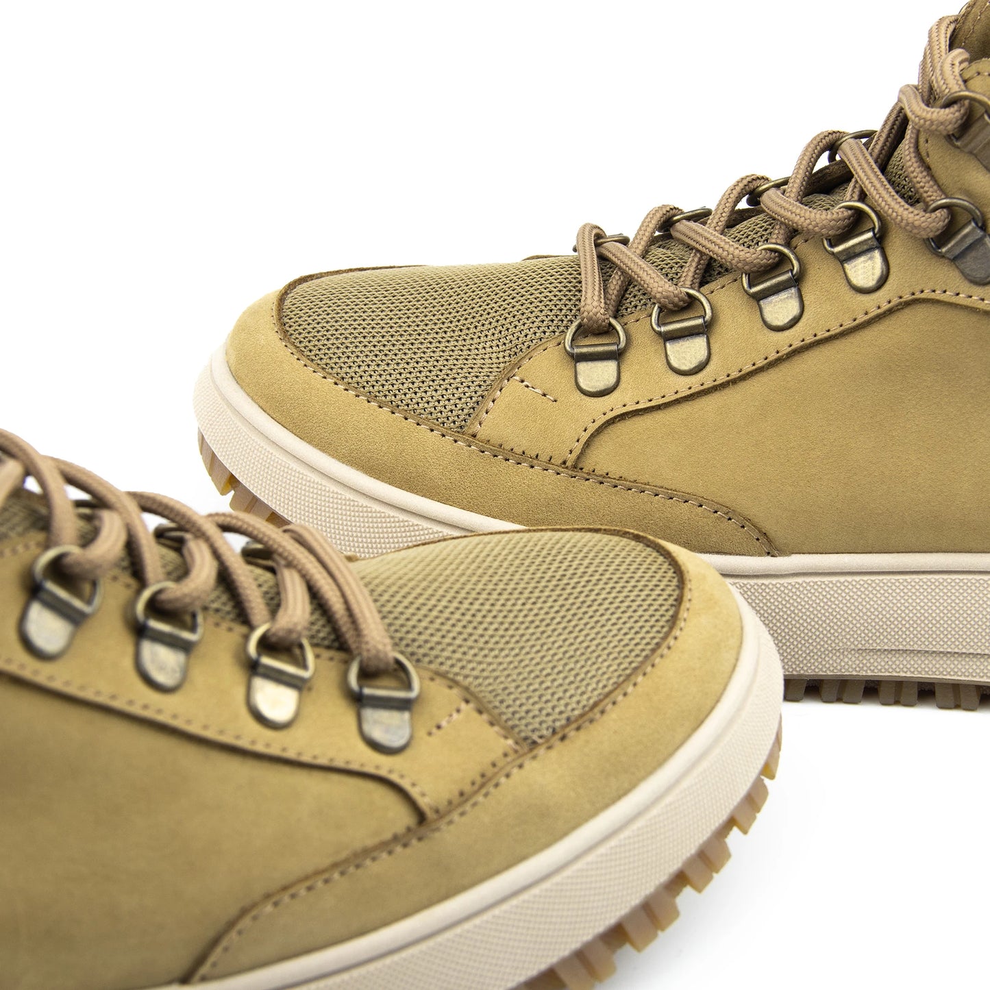 NORA черевики жовті нубукові та текстильні на байці