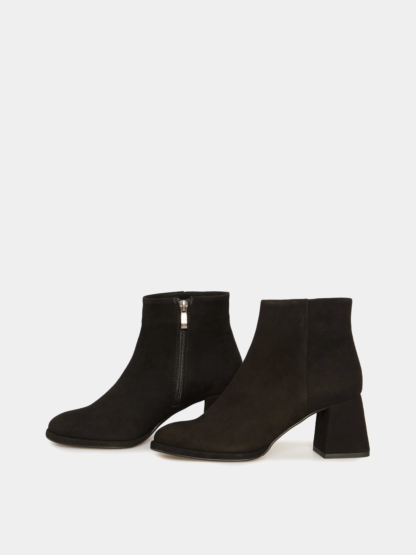 LIVIA ботильйони на підборах 5 см чорні замшеві на байці