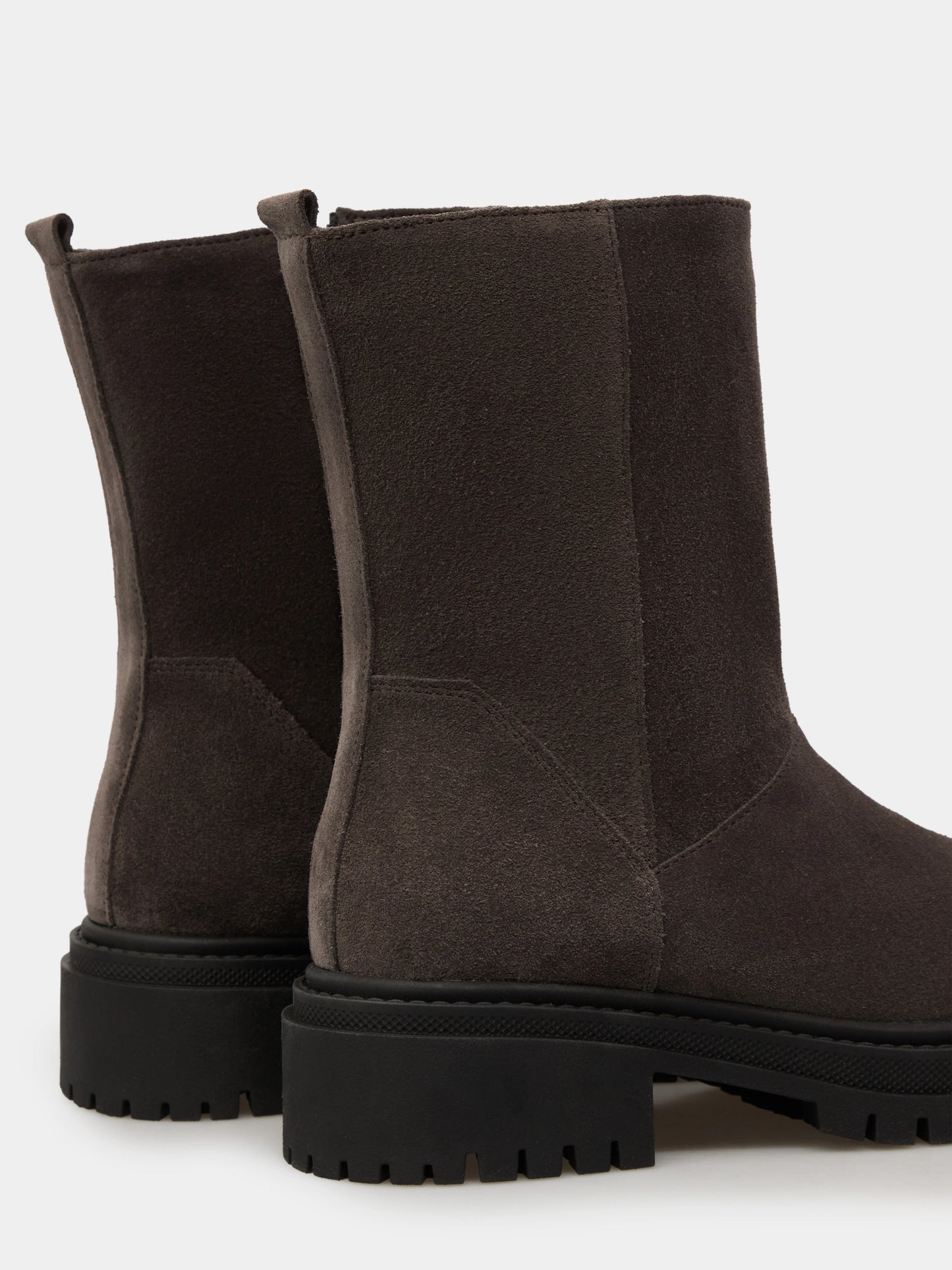 ALICIA черевики сіро-коричневі замшеві на вовні