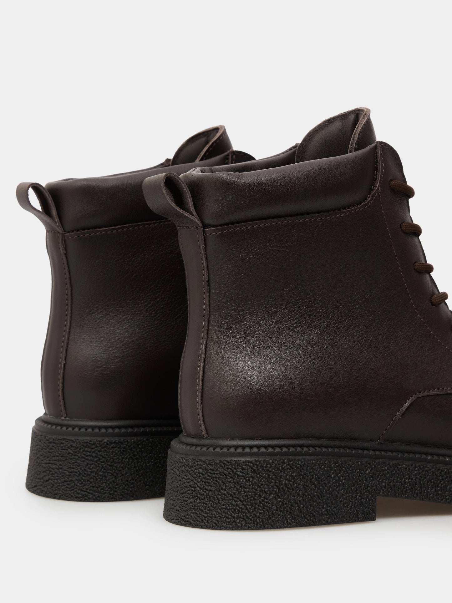 LAIA черевики коричневі шкіряні на вовні