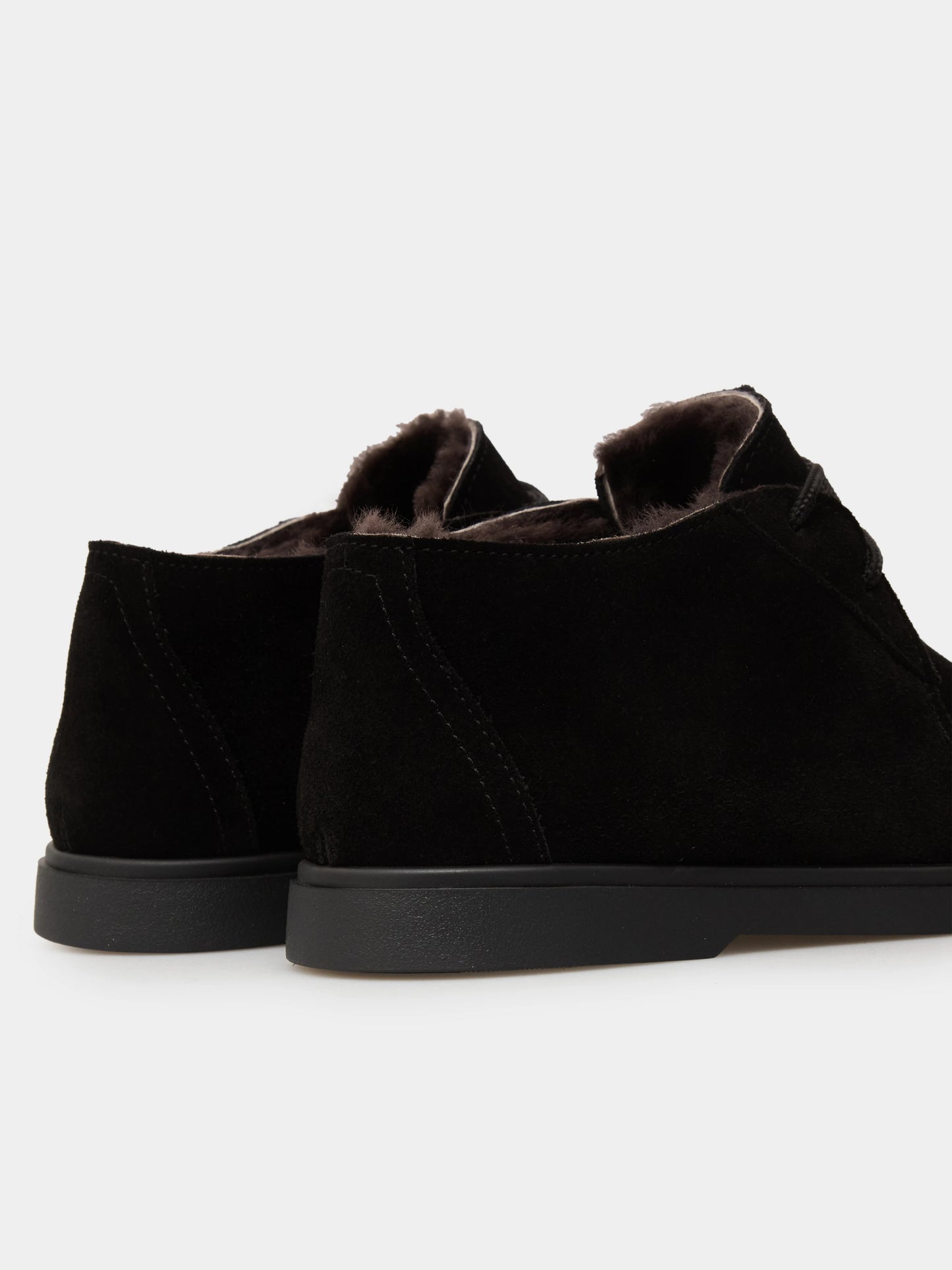 DAISY напівчеревики анатомічної форми чорні замшеві на хутрі