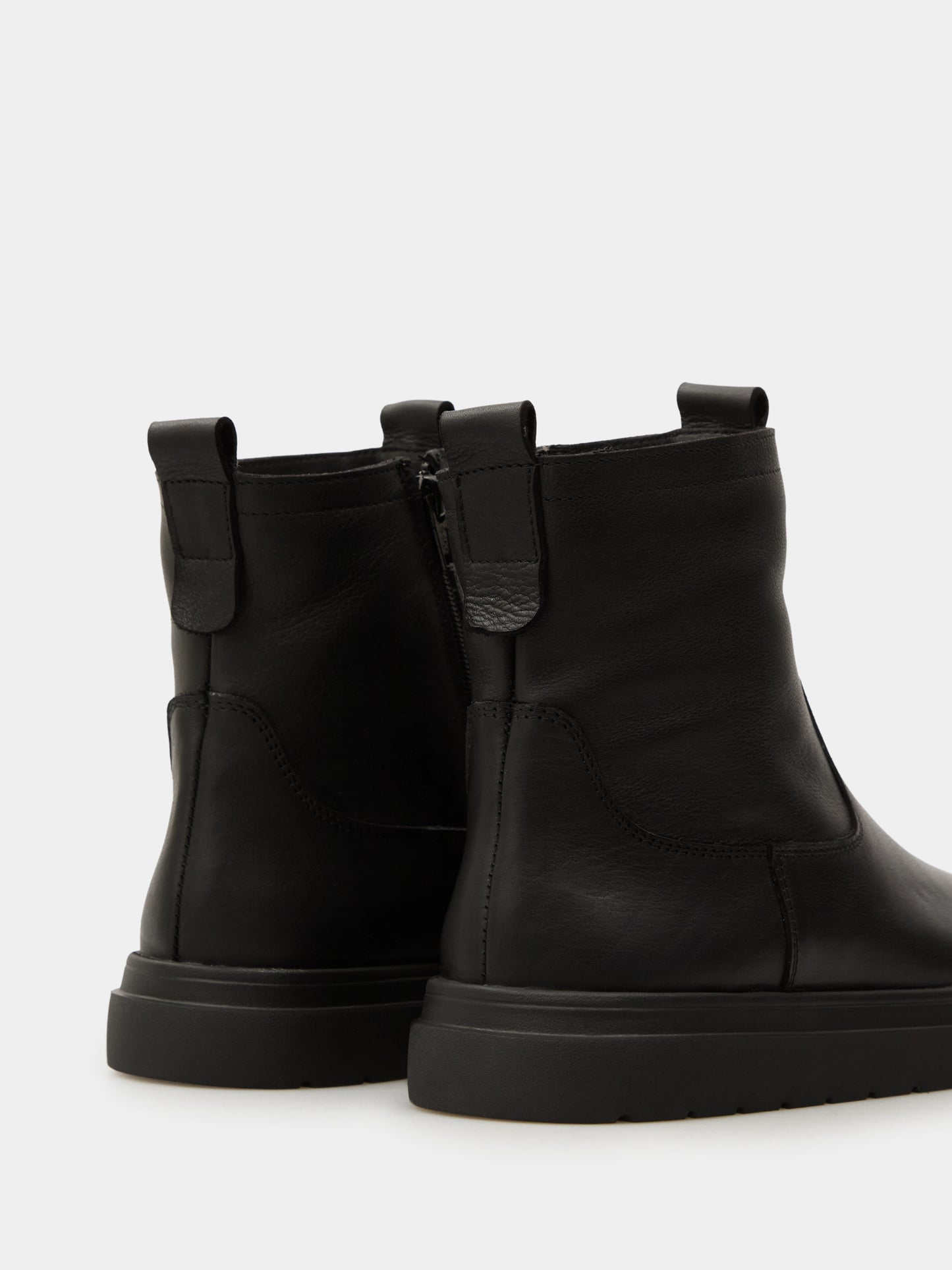 MERAN черевики анатомічної форми чорні шкіряні на вовні