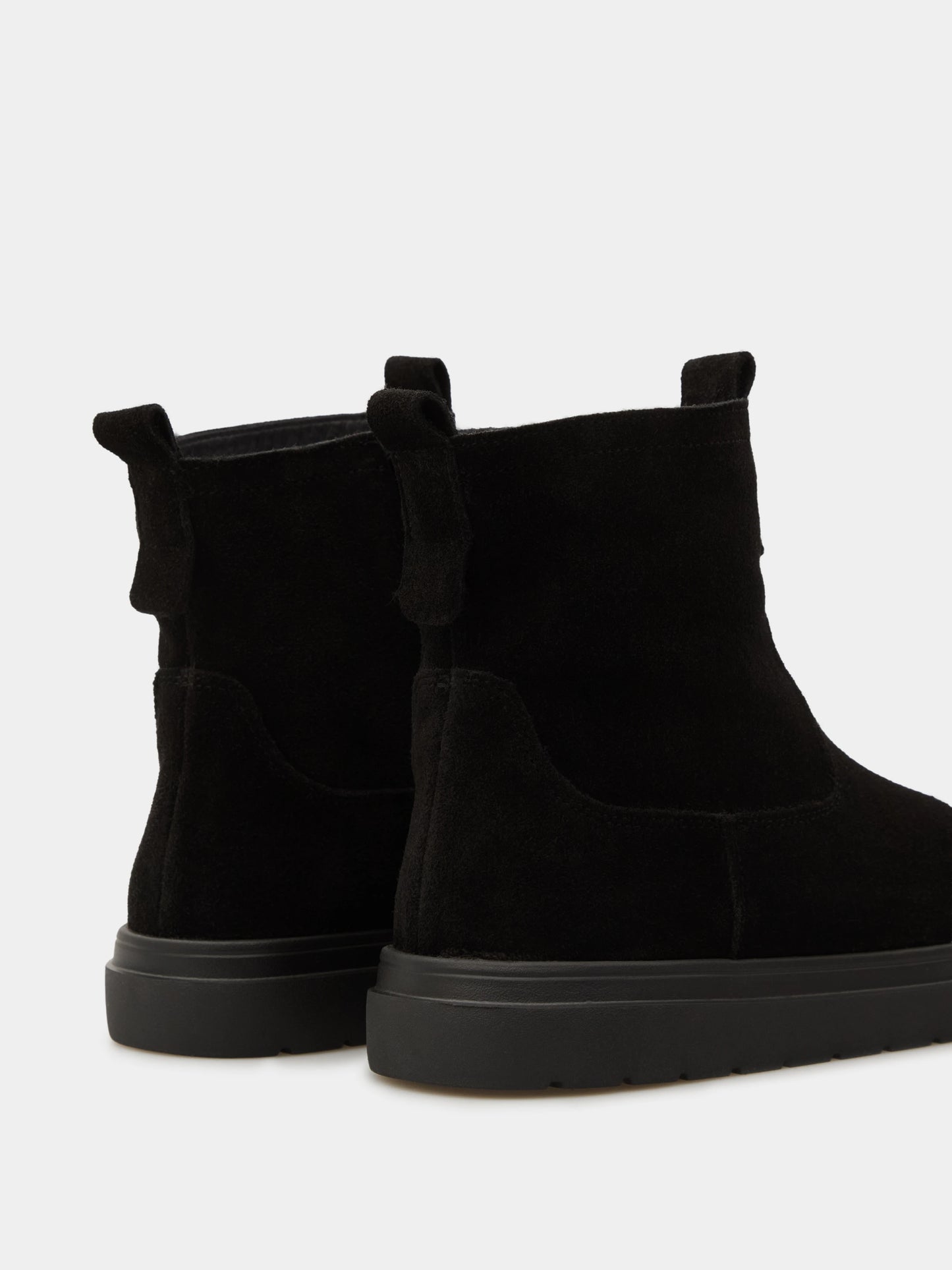 MERAN черевики анатомічної форми чорні замшеві на вовні