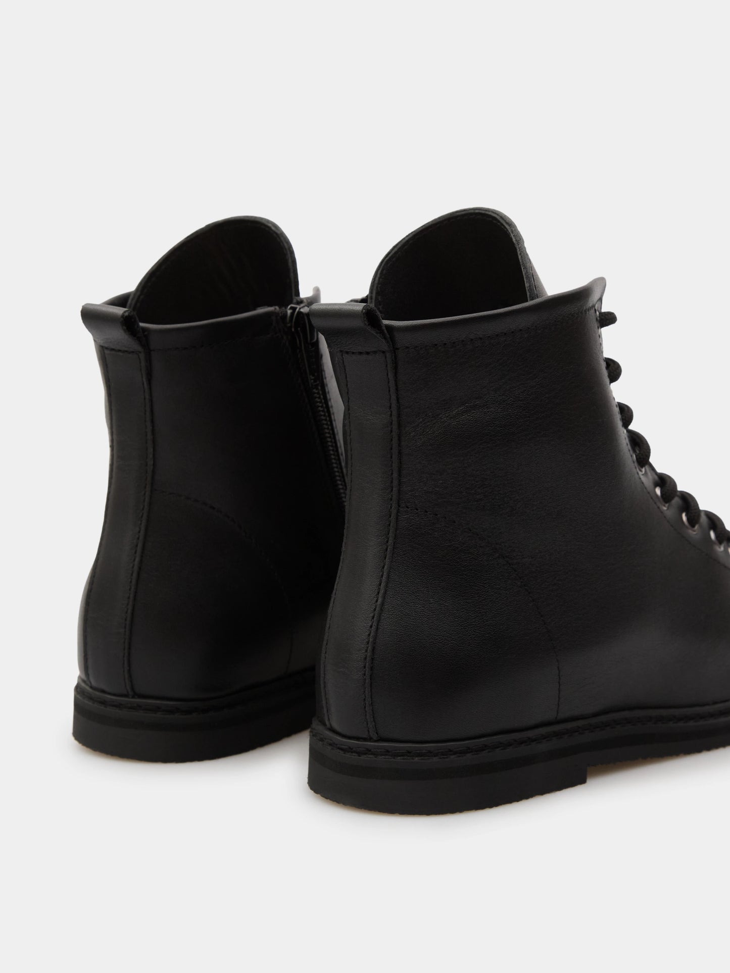 VIRA черевики анатомічної форми чорні шкіряні на вовні