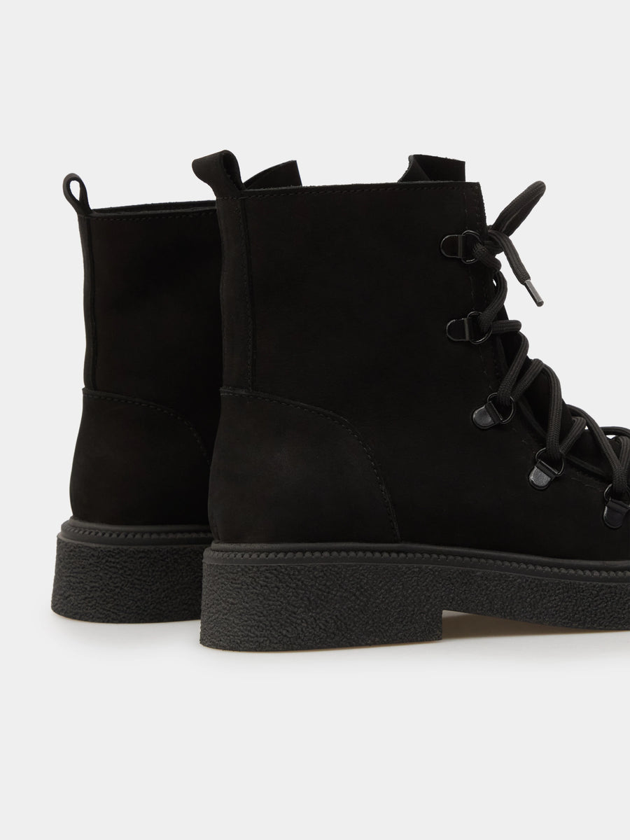 ADELE черевики чорні нубукові на байці