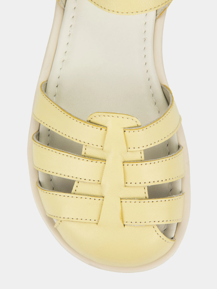 LILY сандалі анатомічної форми жовті шкіряні
