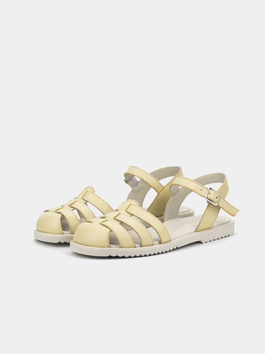 LILY сандалі анатомічної форми жовті шкіряні