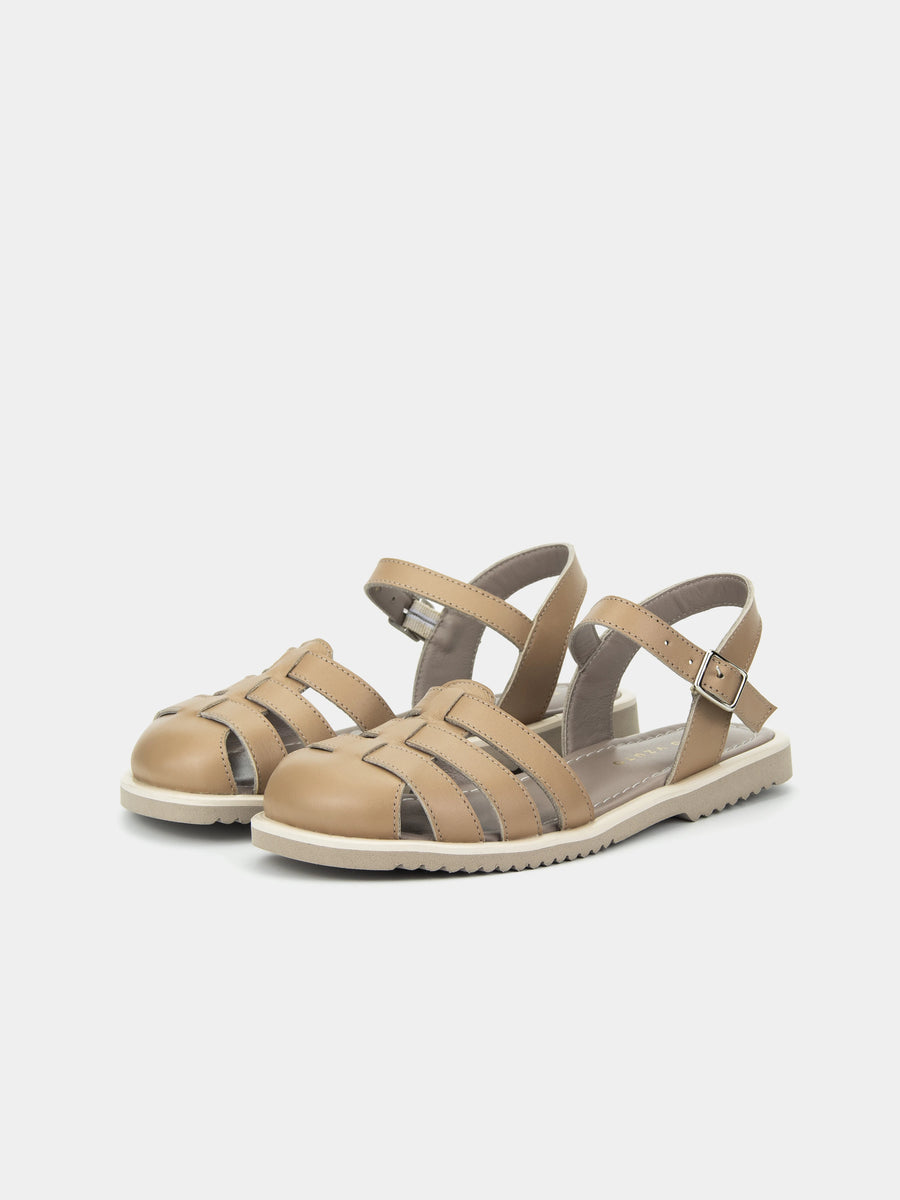 LILY сандалі анатомічної форми бежеві шкіряні