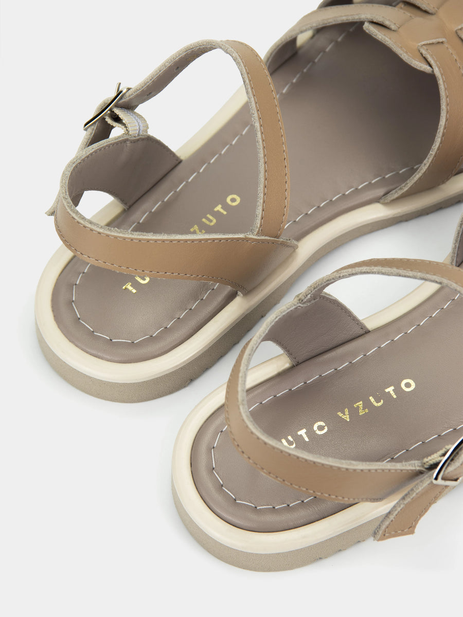 LILY сандалі анатомічної форми бежеві шкіряні