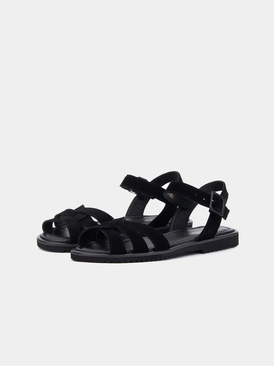 ELLE сандалі анатомічної форми чорні замшеві