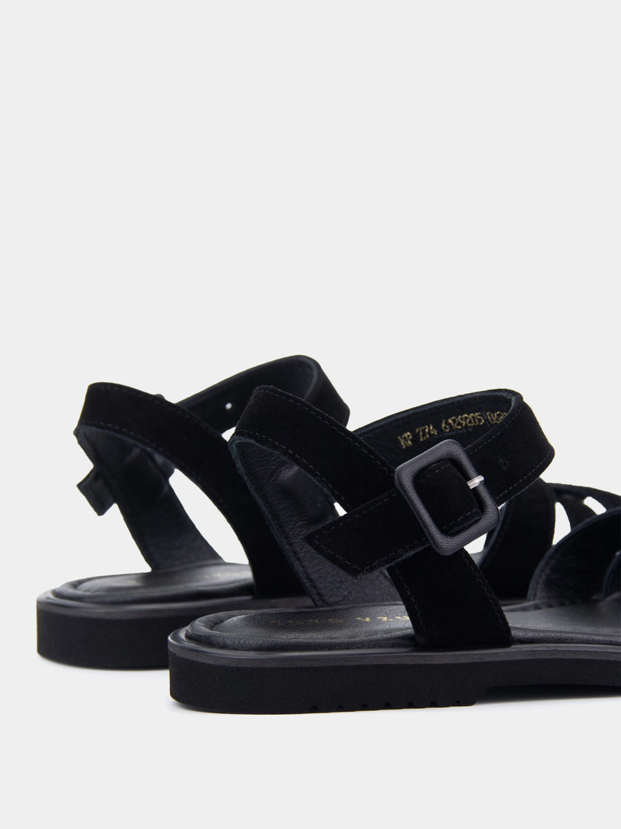 ELLE сандалі анатомічної форми чорні замшеві