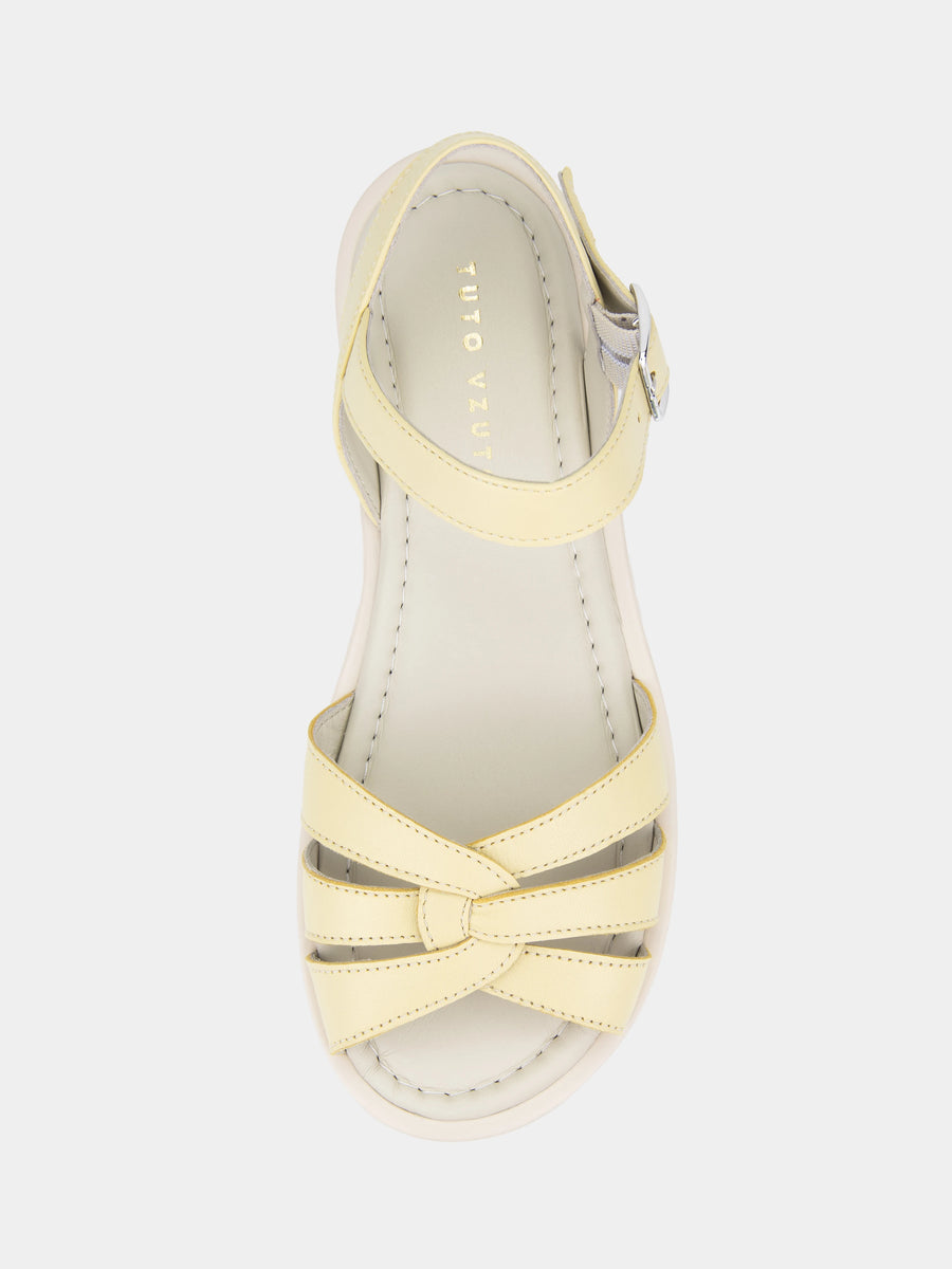 ELLE сандалі анатомічної форми жовті шкіряні