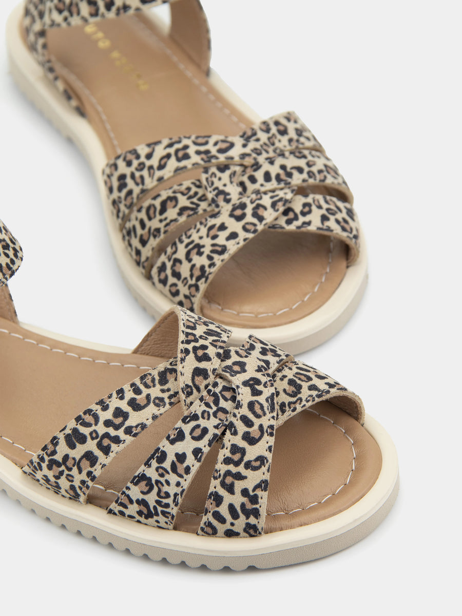 ELLE сандалі анатомічної форми леопардові замшеві