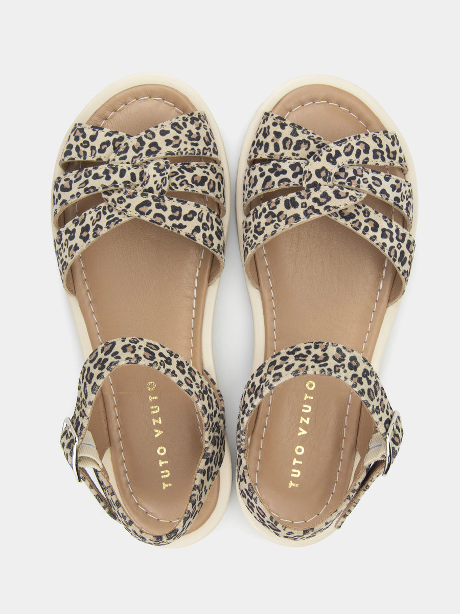 ELLE сандалі анатомічної форми леопардові замшеві