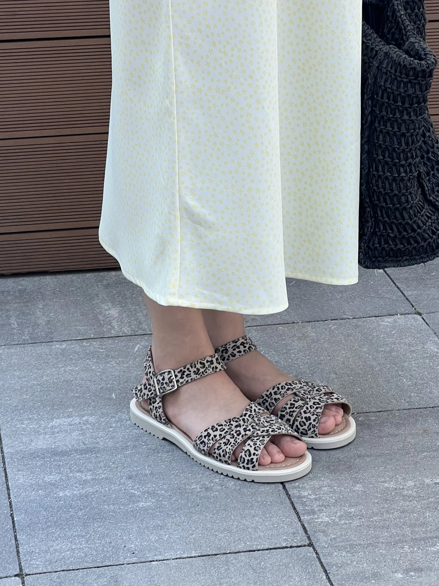 ELLE сандалі анатомічної форми леопардові замшеві