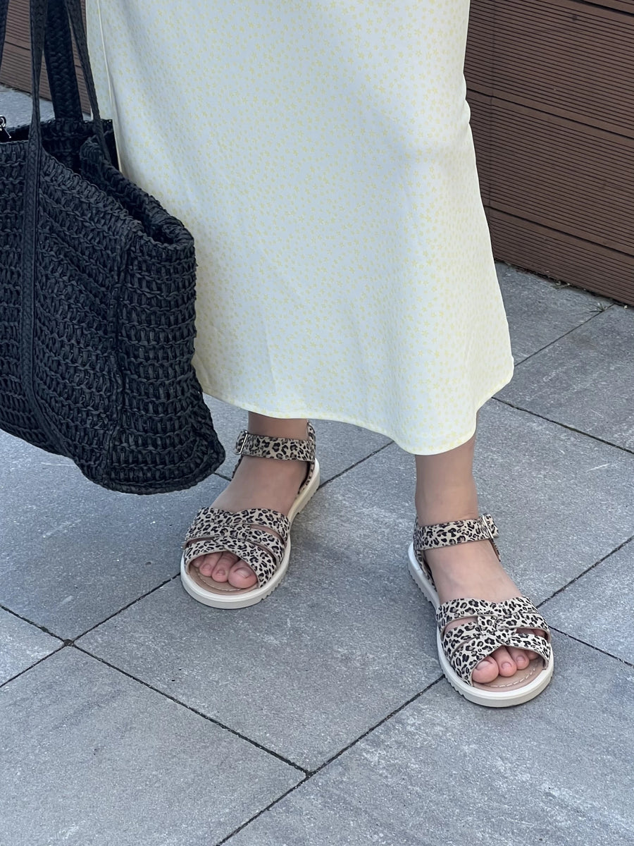 ELLE сандалі анатомічної форми леопардові замшеві