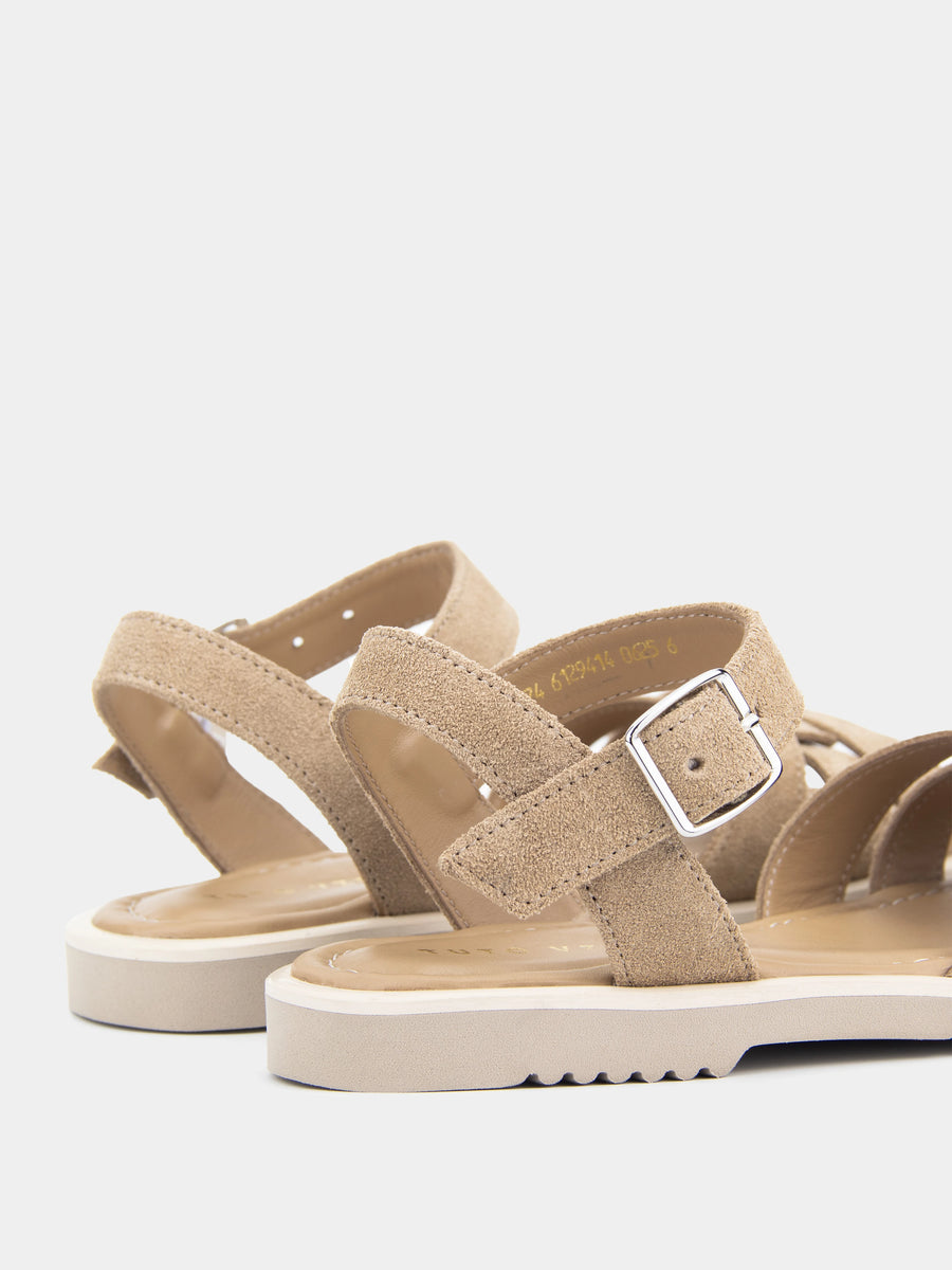 ELLE сандалі анатомічної форми бежеві замшеві