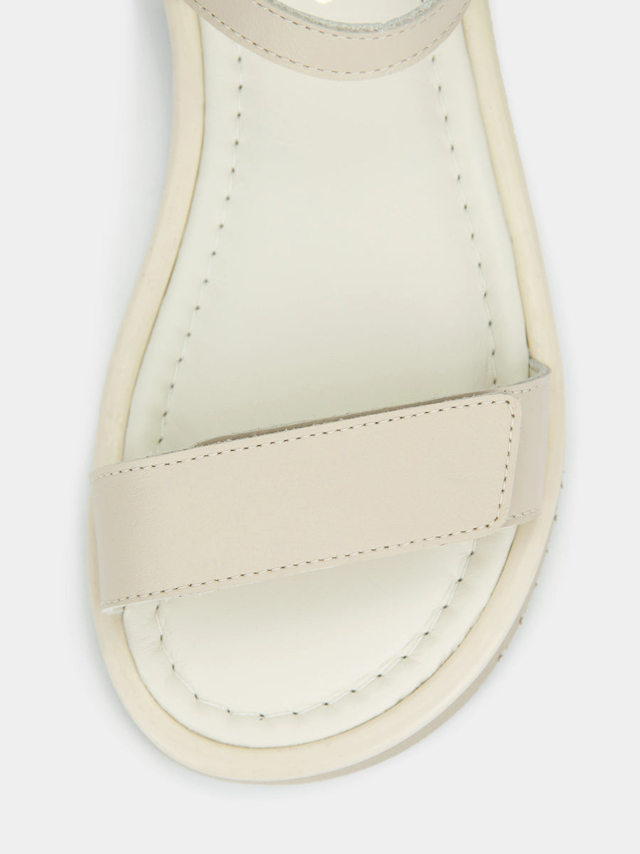 GRETA сандалі анатомічної форми світло-бежеві шкіряні