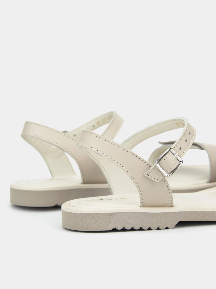 GRETA сандалі анатомічної форми світло-бежеві шкіряні