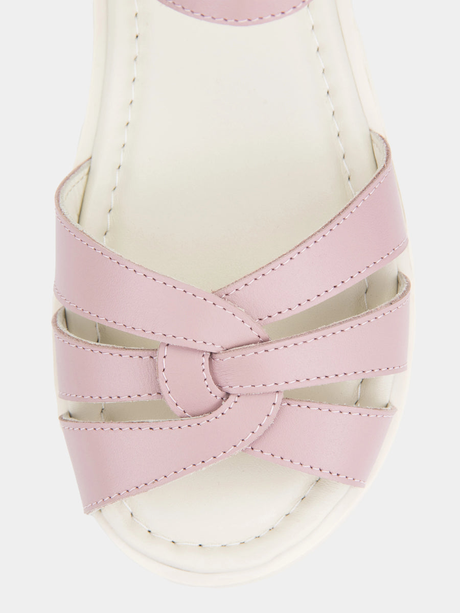 ELLE сандалі анатомічної форми рожеві шкіряні