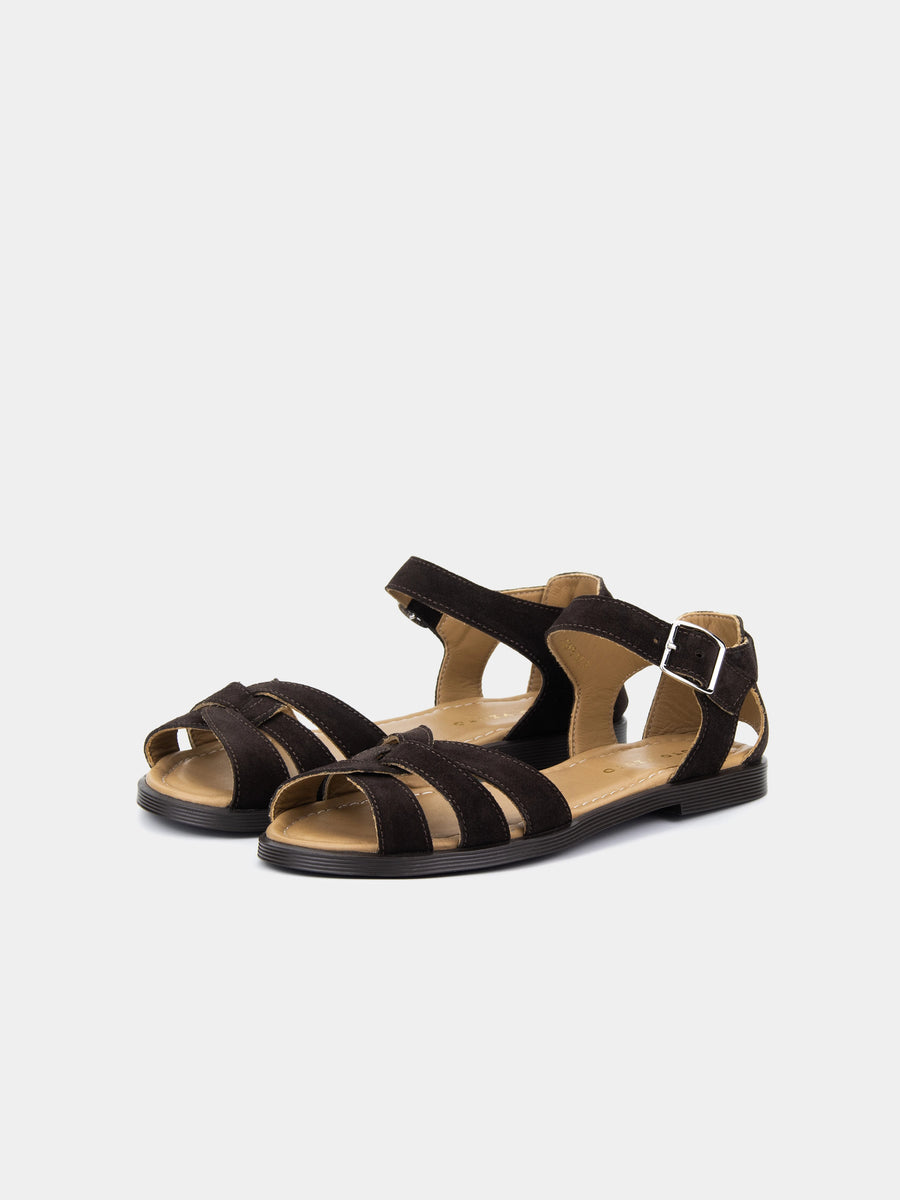 ELLE сандалі анатомічної форми шоколадні замшеві