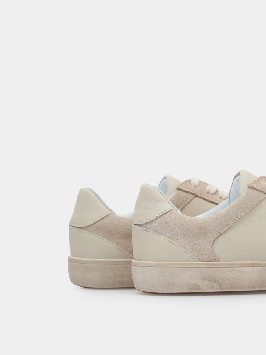 KAIA кеди бежеві шкіряні та замшеві