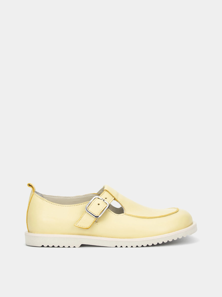 NICO туфлі анатомічної форми жовті шкіряні
