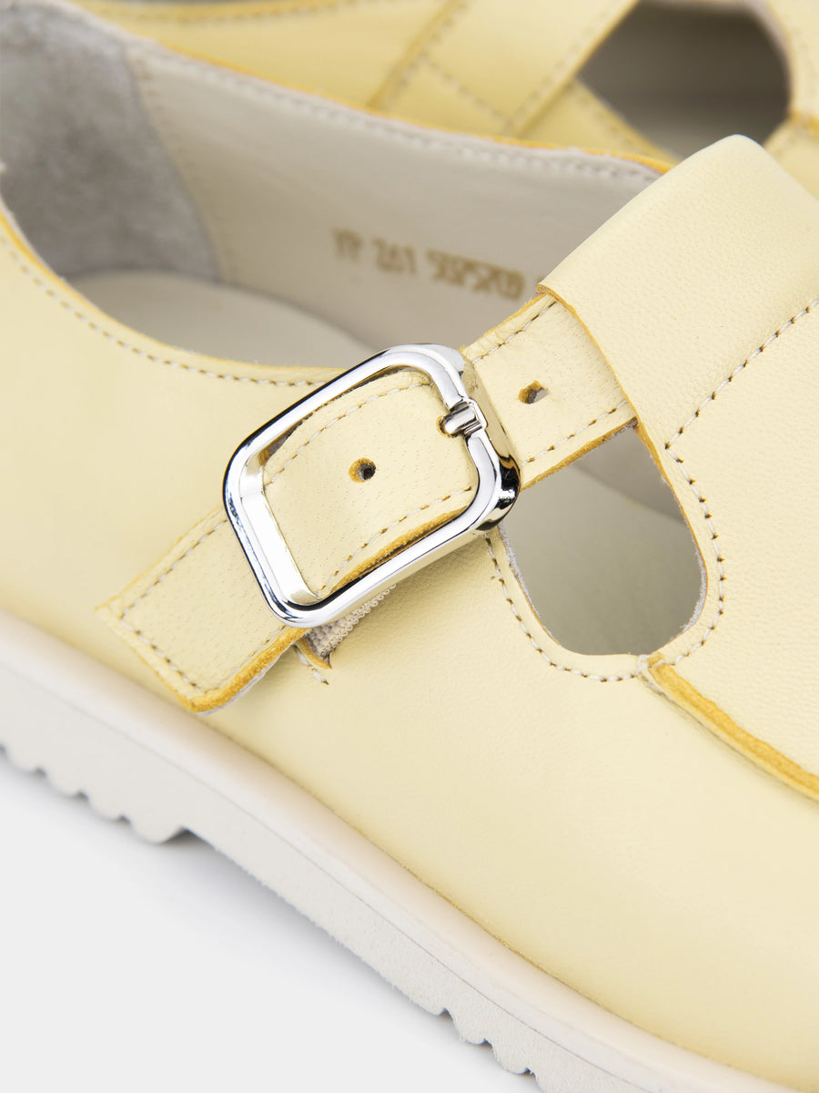 NICO туфлі анатомічної форми жовті шкіряні