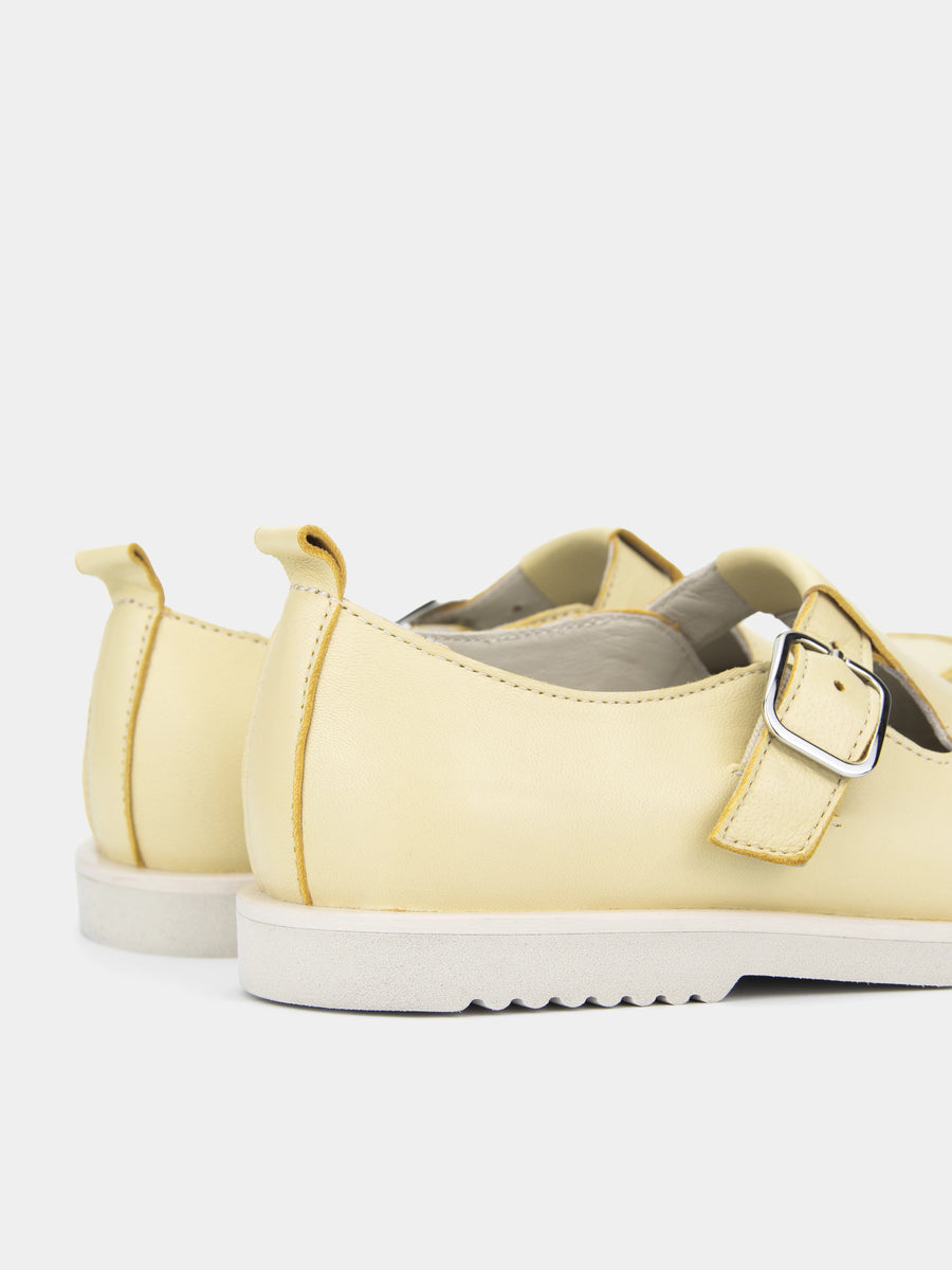 NICO туфлі анатомічної форми жовті шкіряні