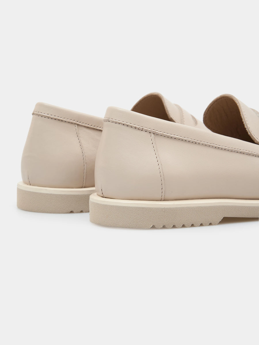 MYLES лофери анатомічної форми бежеві шкіряні