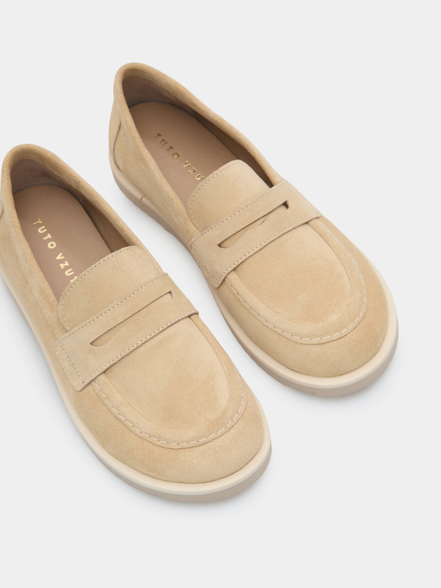 MYLES лофери анатомічної форми бежеві замшеві