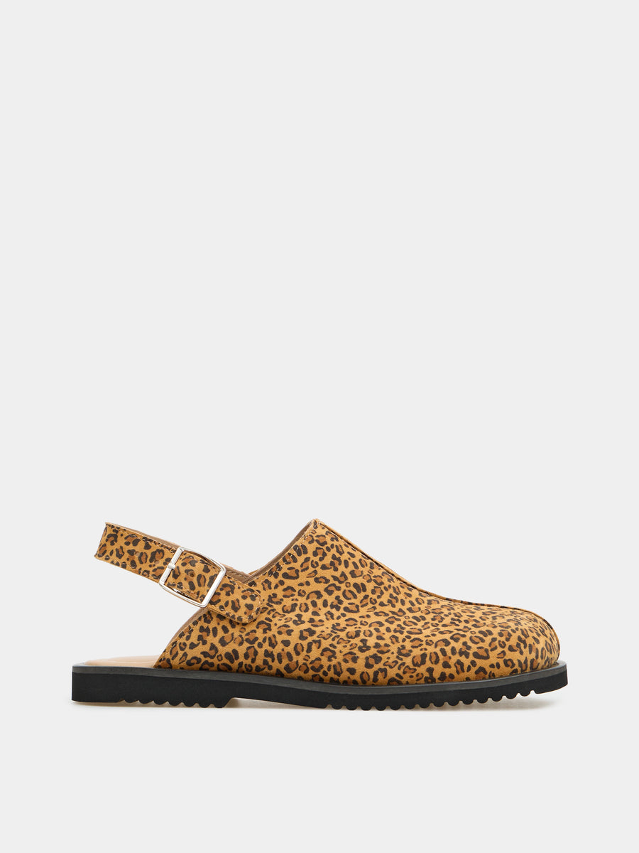 ALPINA мюлі анатомічної форми леопардові замшеві