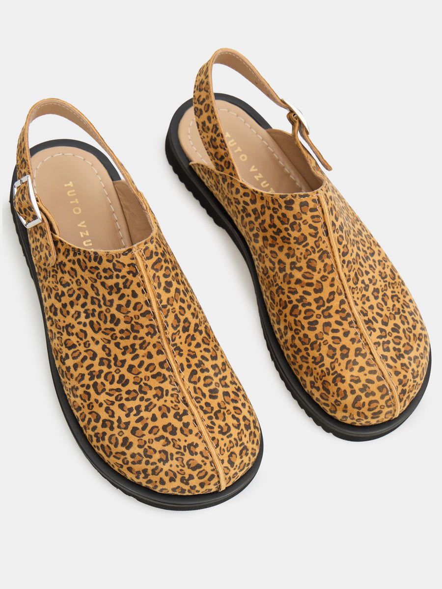 ALPINA мюлі анатомічної форми леопардові замшеві