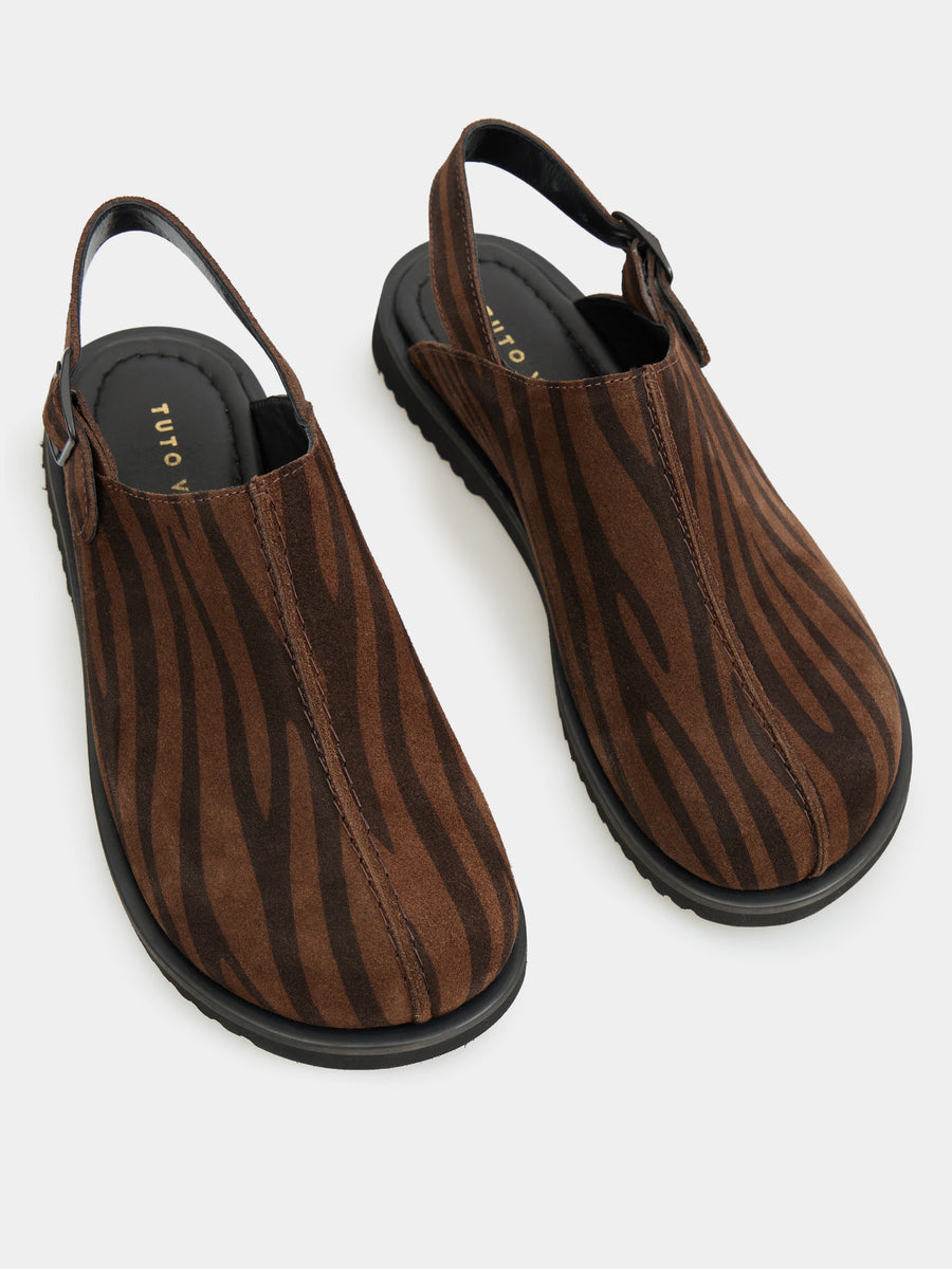 ALPINA мюлі анатомічної форми коричневі замшеві