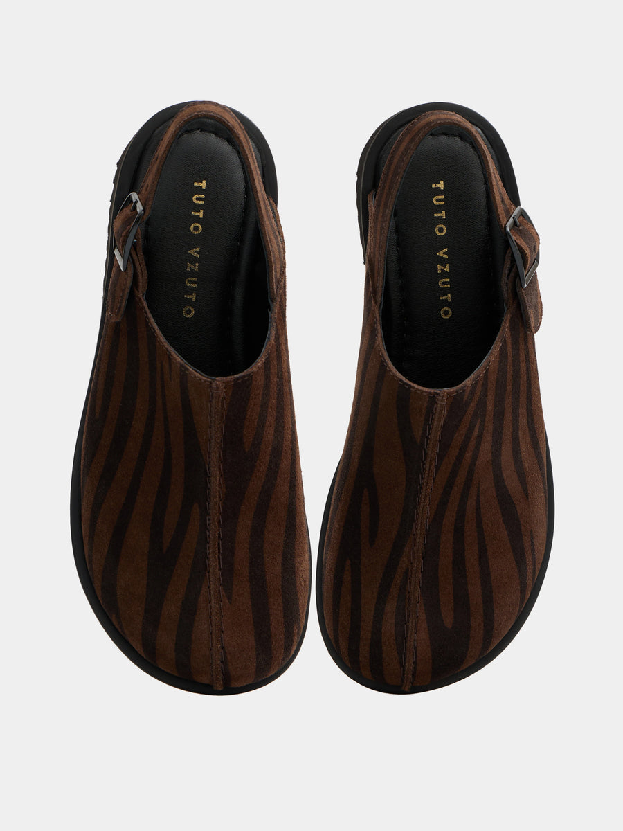 ALPINA мюлі анатомічної форми коричневі замшеві