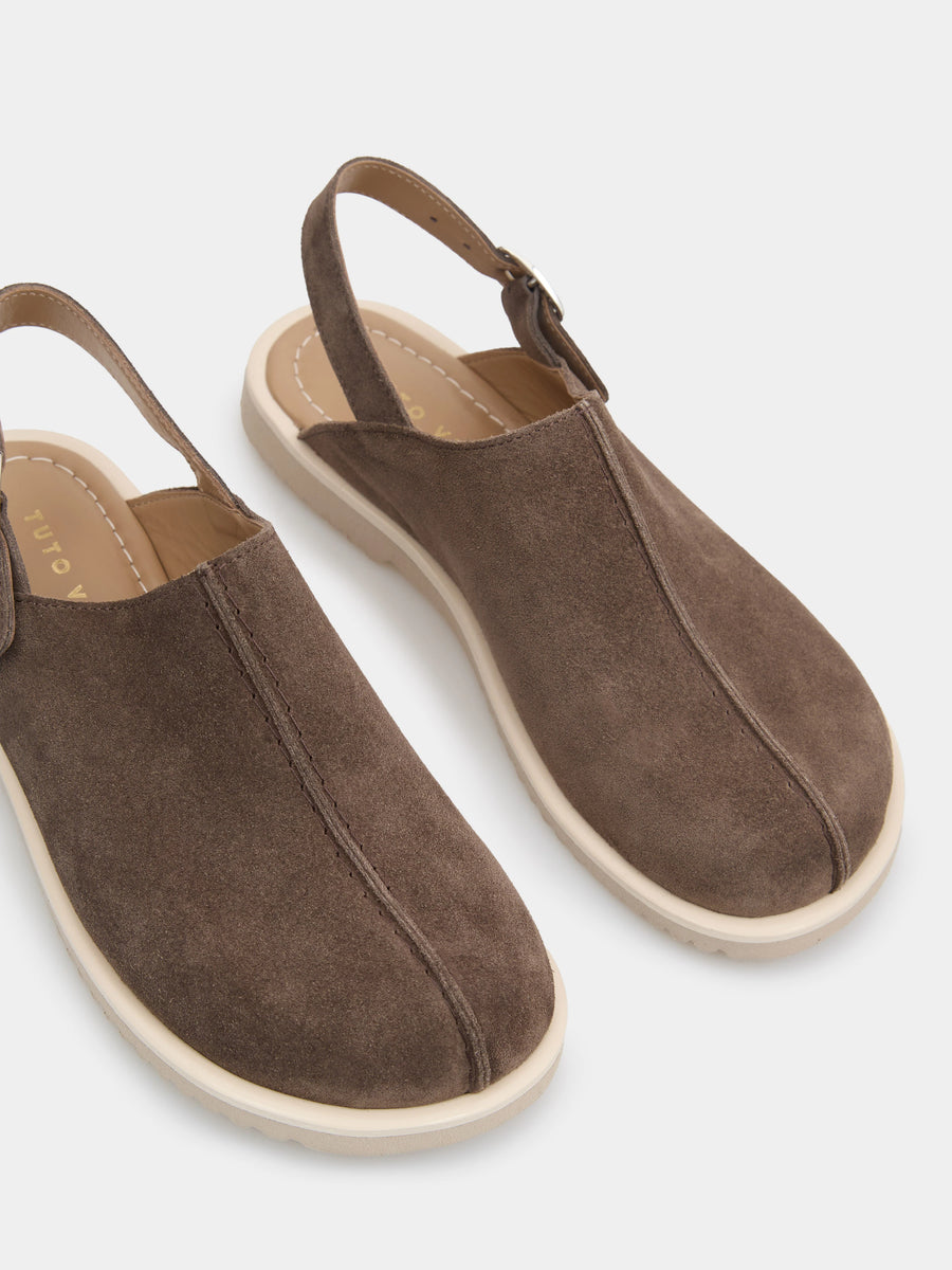 ALPINA мюлі анатомічної форми сірі замшеві