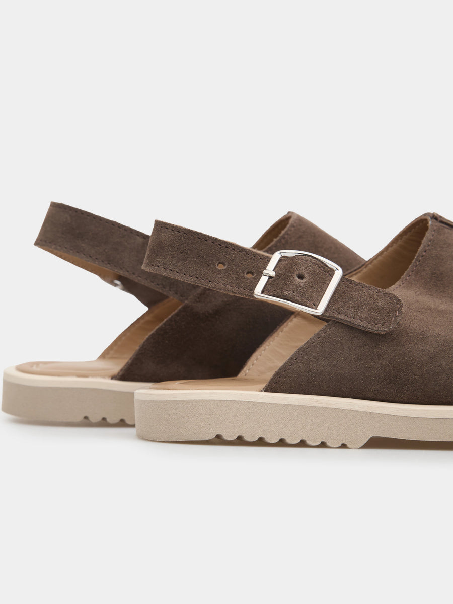 ALPINA мюлі анатомічної форми сірі замшеві