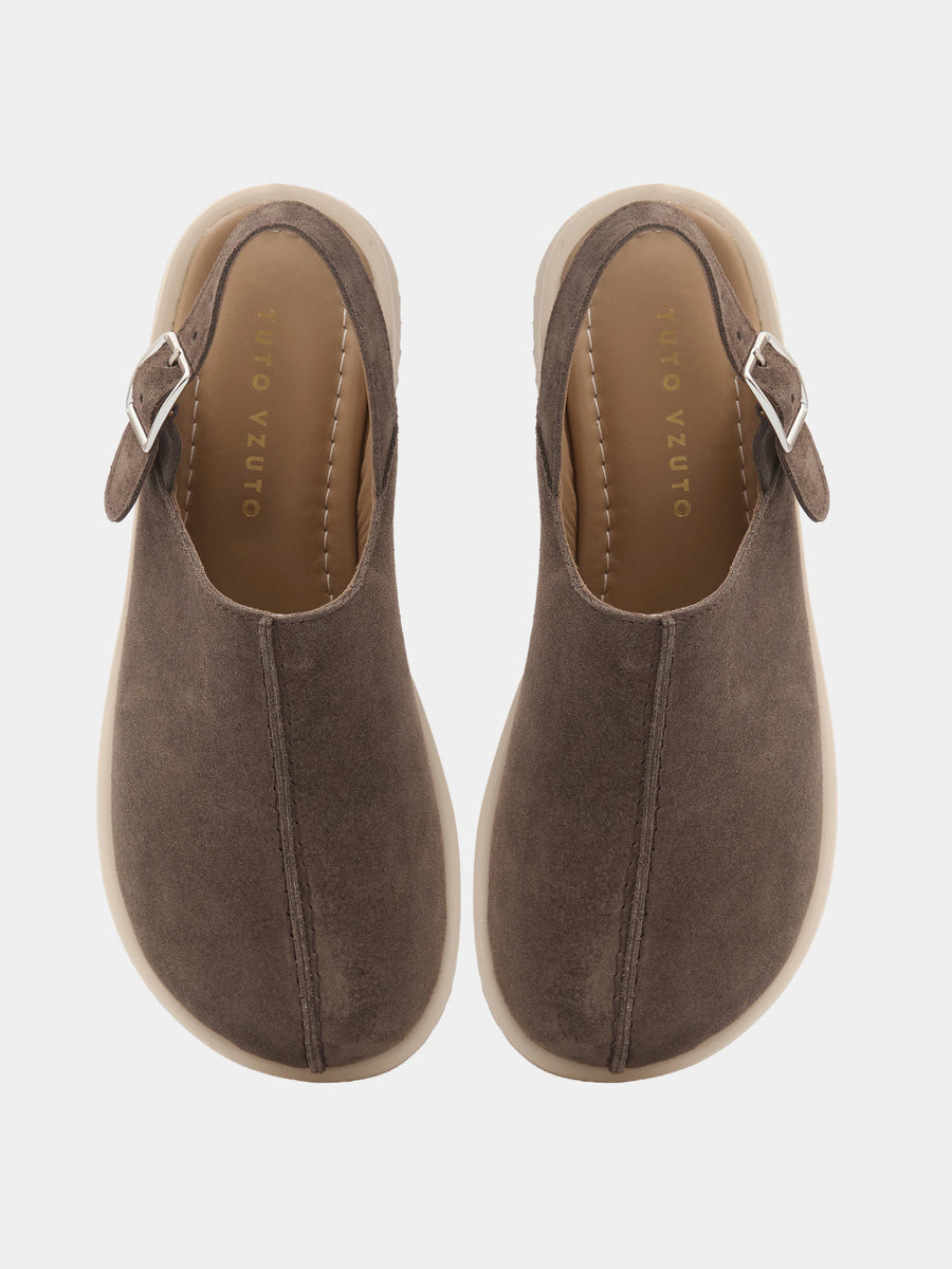 ALPINA мюлі анатомічної форми сірі замшеві