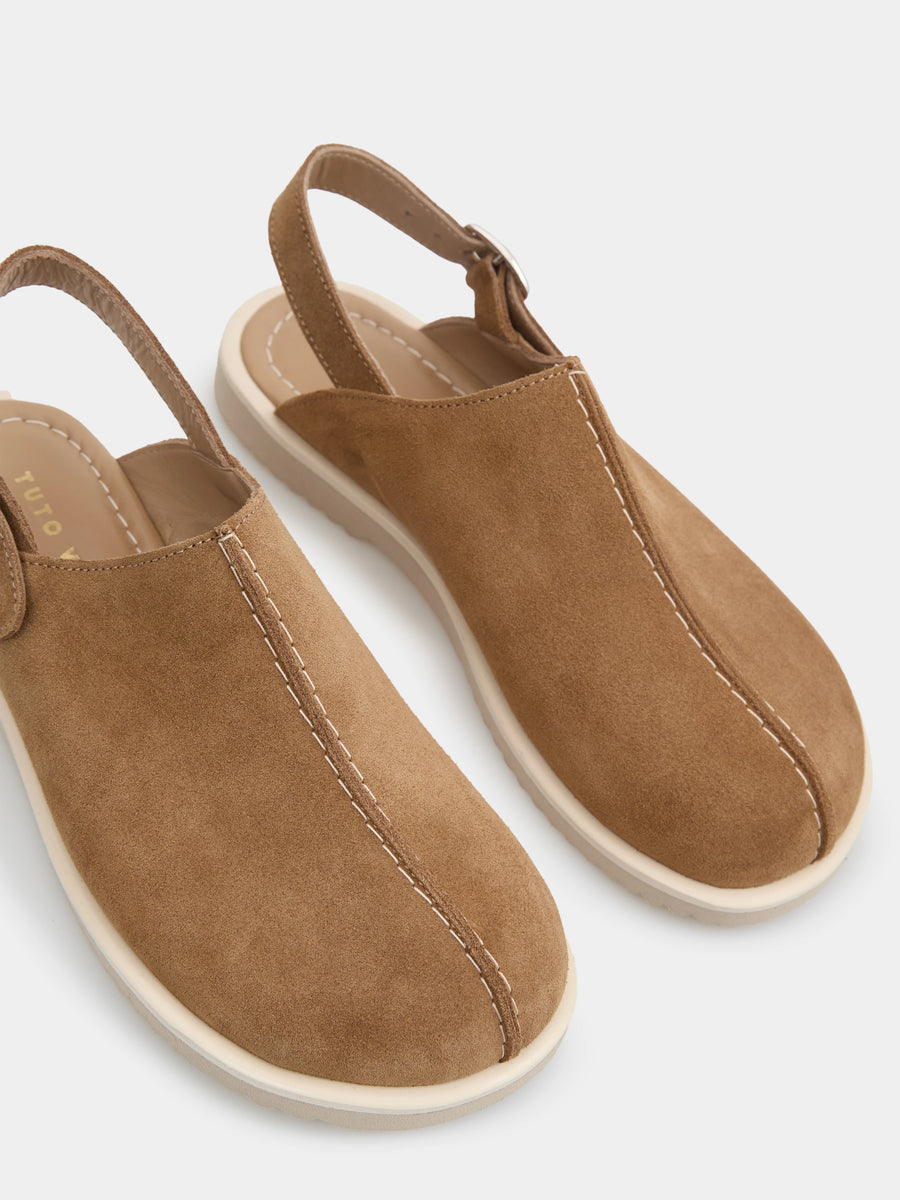 ALPINA мюлі анатомічної форми бежеві замшеві