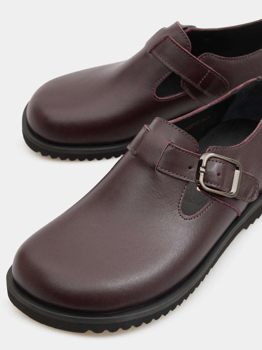 WHITNEY туфлі анатомічної форми бордові шкіряні