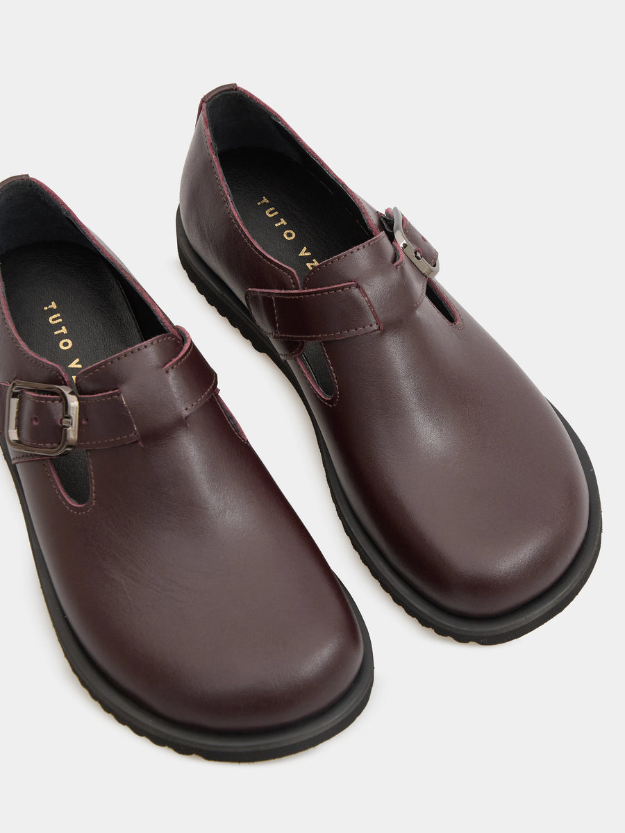 WHITNEY туфлі анатомічної форми бордові шкіряні