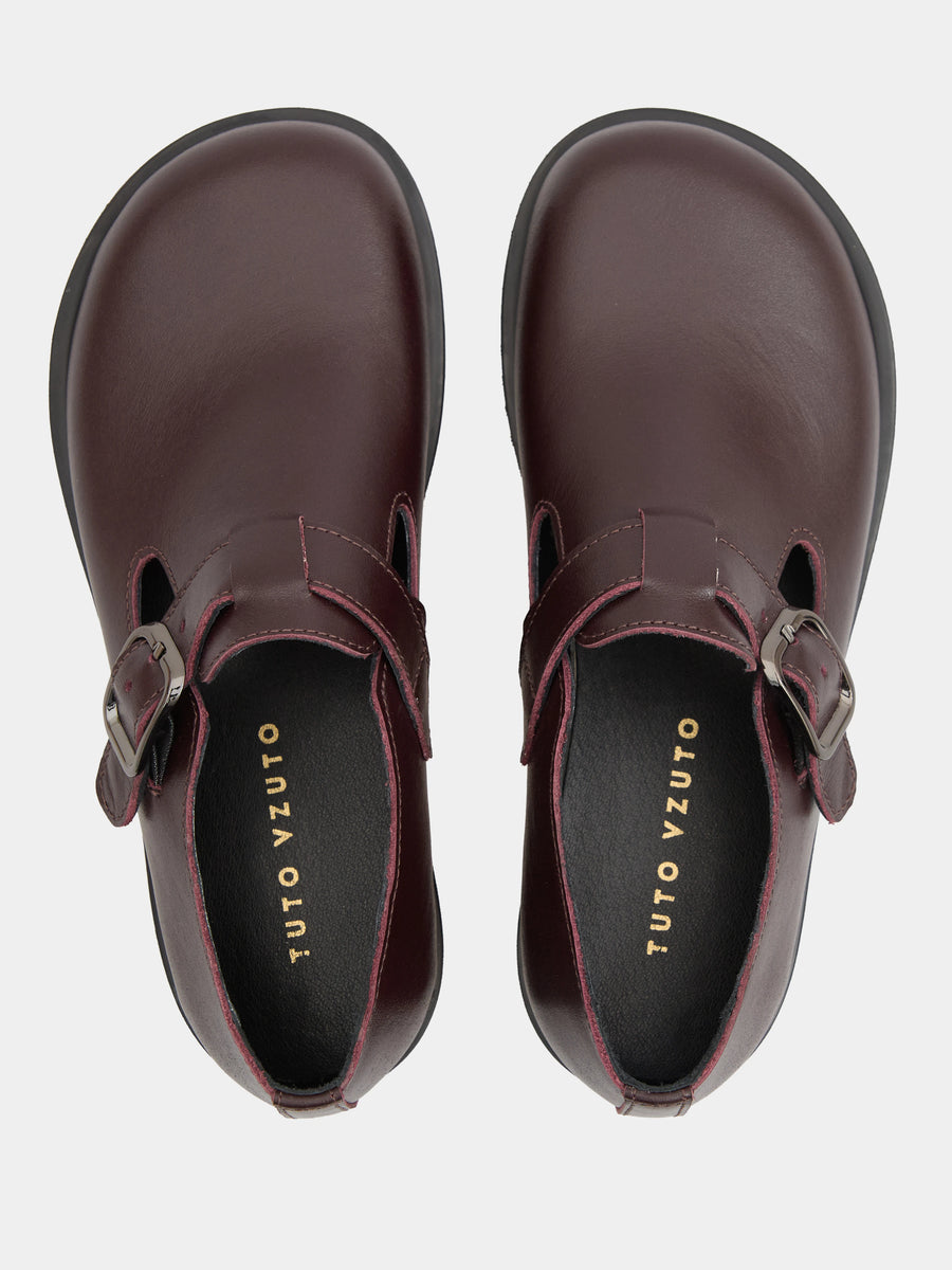 WHITNEY туфлі анатомічної форми бордові шкіряні