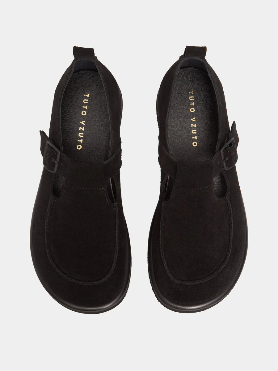 NICO туфлі анатомічної форми чорні замшеві