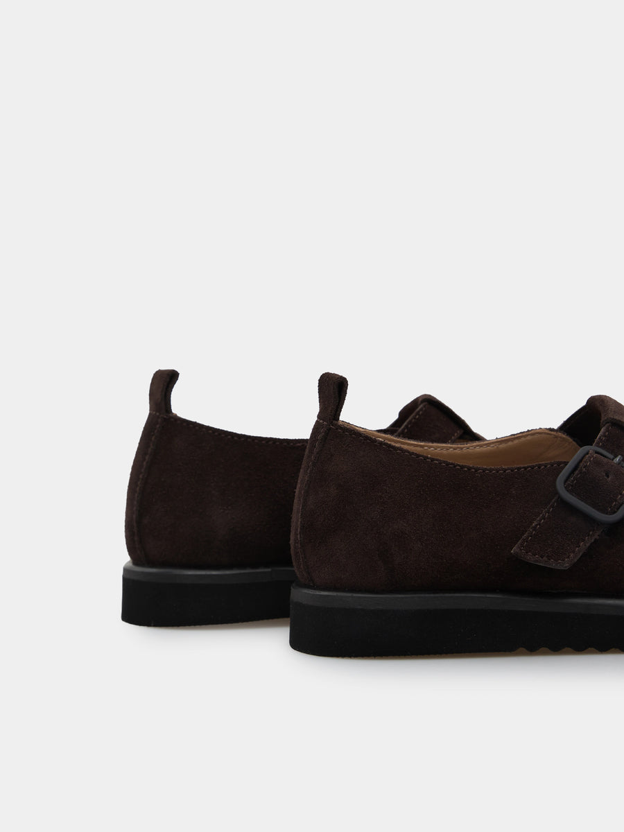 NICO туфлі анатомічної форми шоколадні замшеві