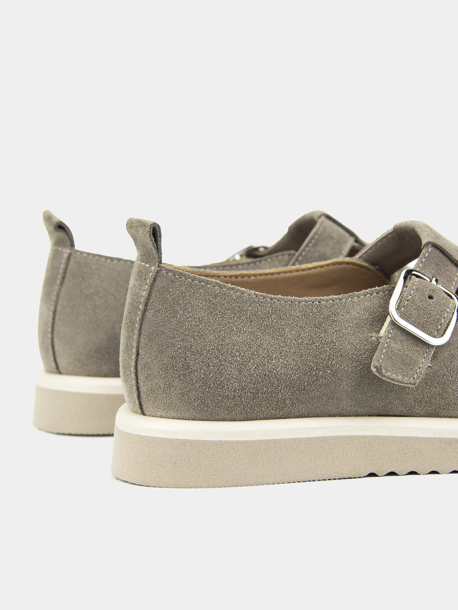 NICO туфлі анатомічної форми сіро-бежеві замшеві