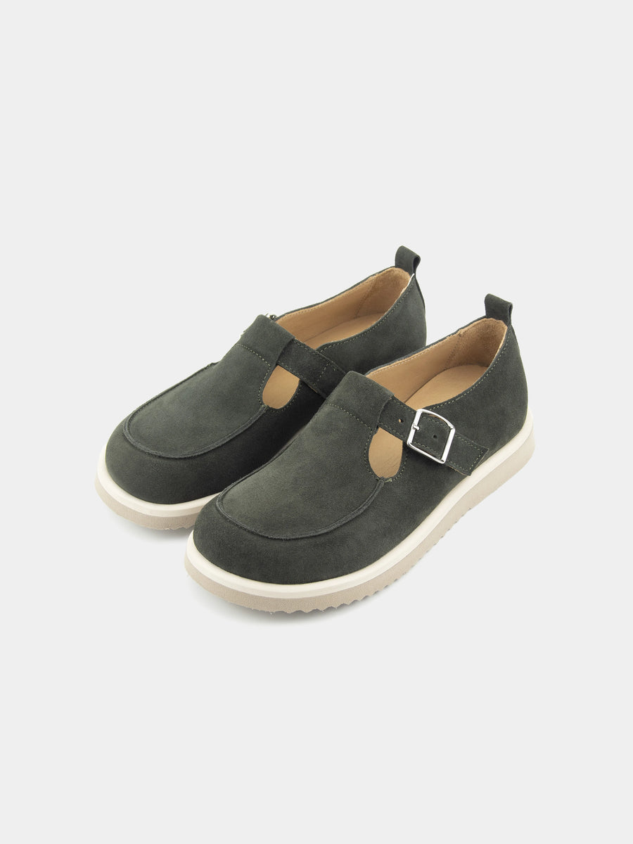 NICO туфлі анатомічної форми сіро-зелені замшеві