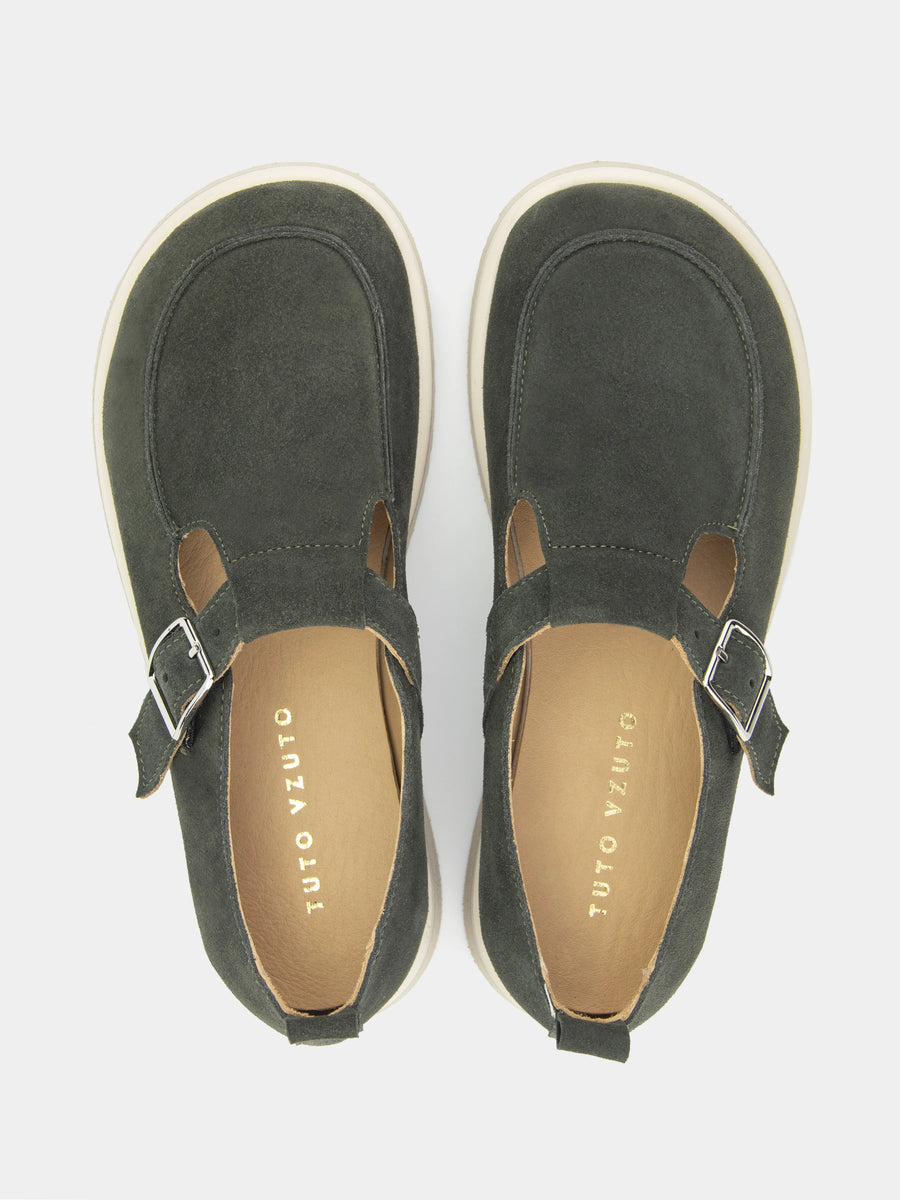 NICO туфлі анатомічної форми сіро-зелені замшеві